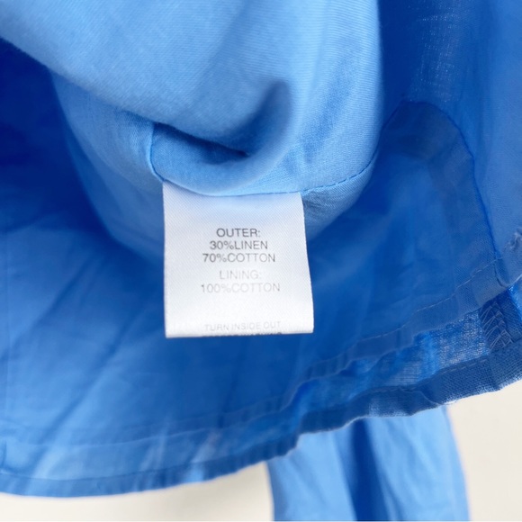 Sabo Skirt Tia Off-Shoulder Bell-Sleeve Blue Dress Size 10 - Picture 6 of 9